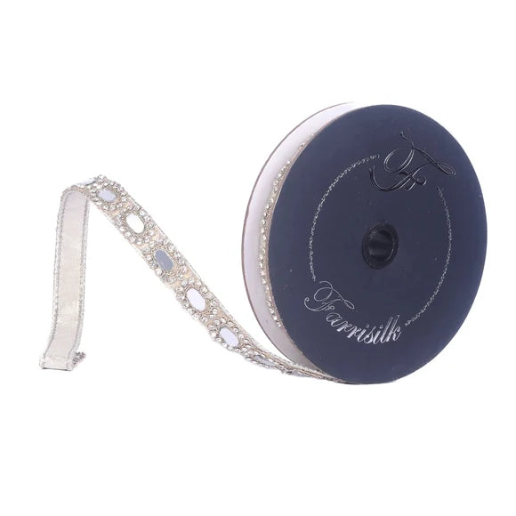 FARRISILK DIAMOND REFLECTION CYRSTAL 0.75"X5YD WIRED RIBBON