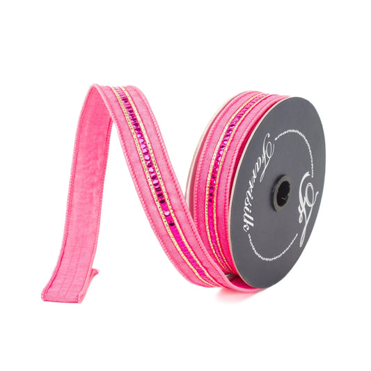 1" Farrisilk Twinkle Trim- Bubblegum
