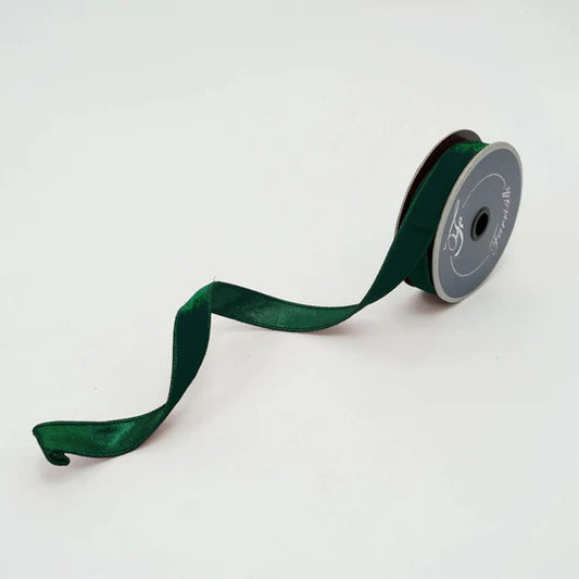 FARRISILK VELVET LUSTER 0.75"X10YD - DARK PINE