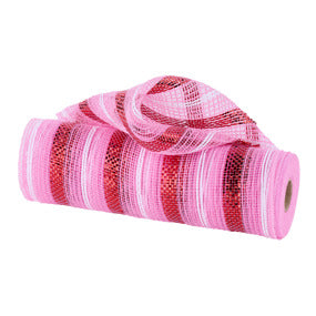 Light Pink, Red And White Mesh