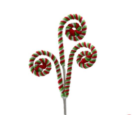 44CM R/G/W 3 CANDY CURL PICK