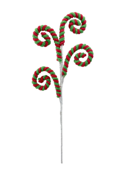 40CM CANDY CURL PICK Red/Green