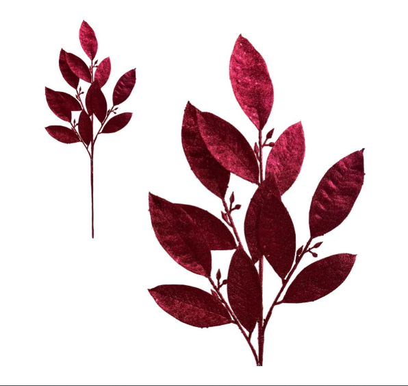72CM GLITTER LAUREL Dark Red