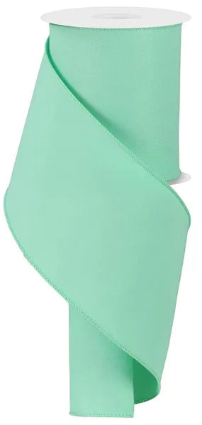 4" x 10yd Diagonal Weave Wired Ribbon - Mint