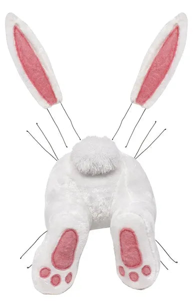 3 Piece 25" White and Pink Bunny Decor Kit