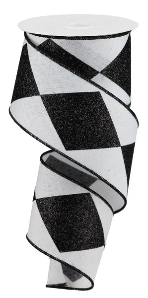 2.5" x 10yd Bold Harlequin Wired Ribbon