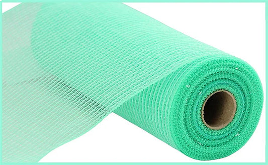10.25" x 10yd Faux Jute Stripe Mint Mesh