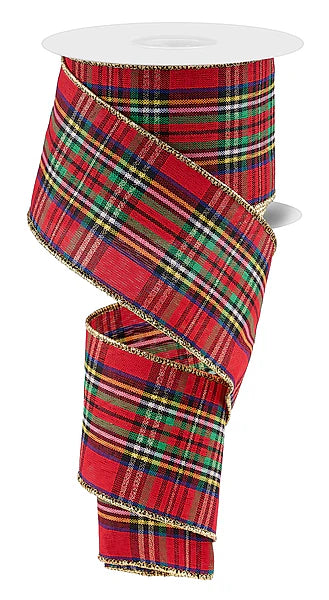 2.5" x 10yd Woven Plaid/Tartan