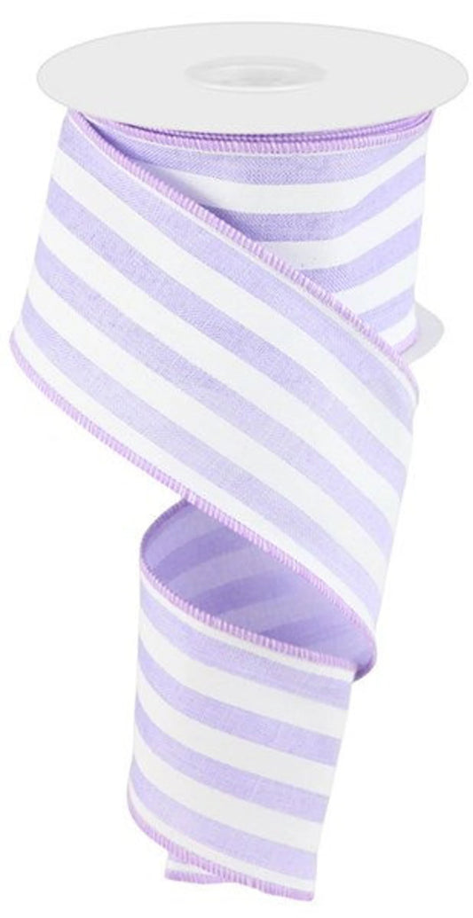 2.5" Lilac and White Stripe
