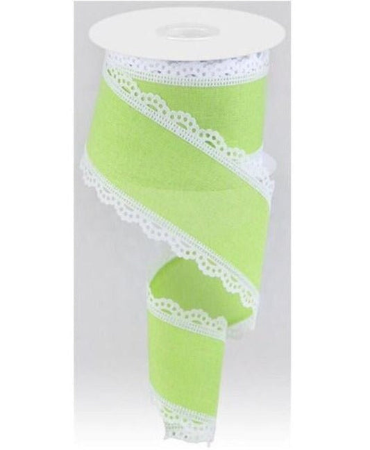 2.5" Green Lace Edge