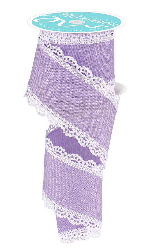 2.5" Lilac Lace Edge