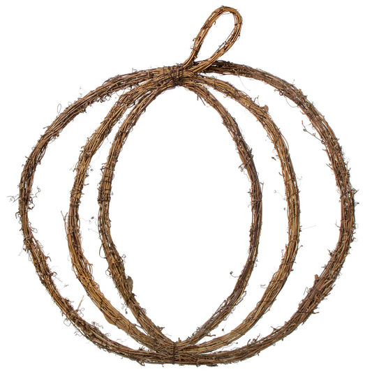22" Flat Grapevine Pumpkin