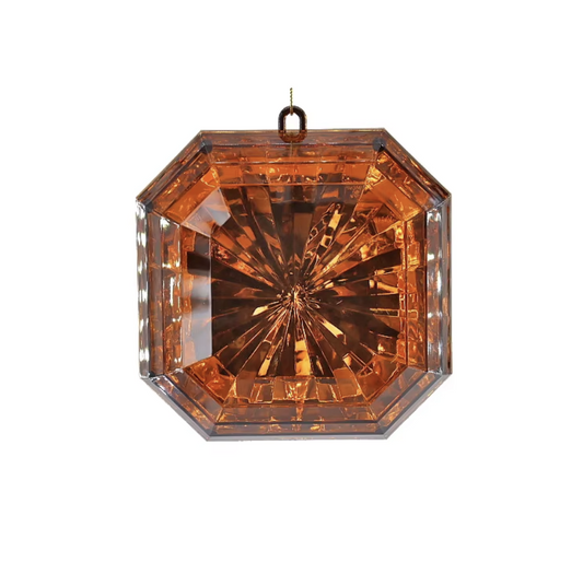 Square Copper Brown Acrylic Jewel 4.5" x 4.75"