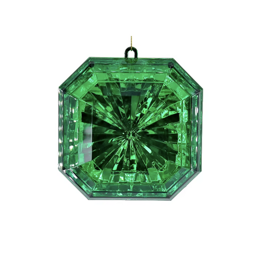 Square Emerald Green Acrylic Jewel