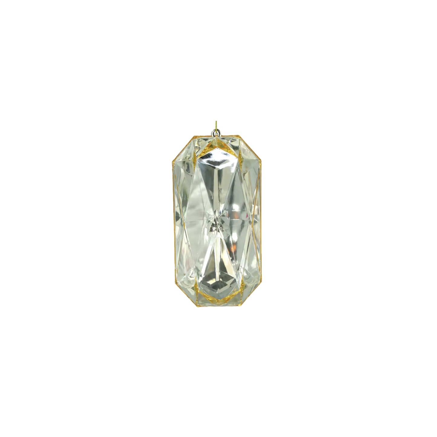 Small Rectangle Acrylic Jewel- GOLD