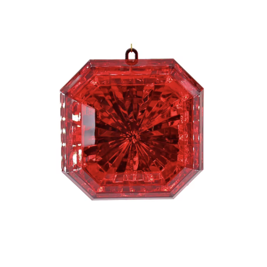 Square Red Acrylic Jewel